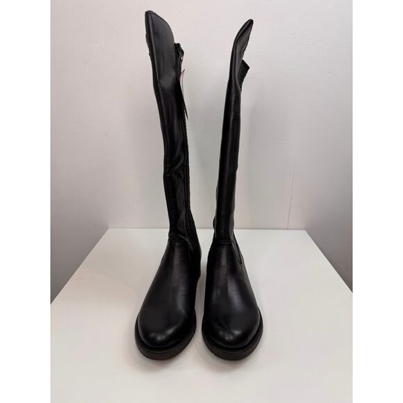 RIEKER Boots 38 Faith Black Smooth Leather Stretch Zip Tall Boot Z9591-00 NEW - Picture 4 of 11